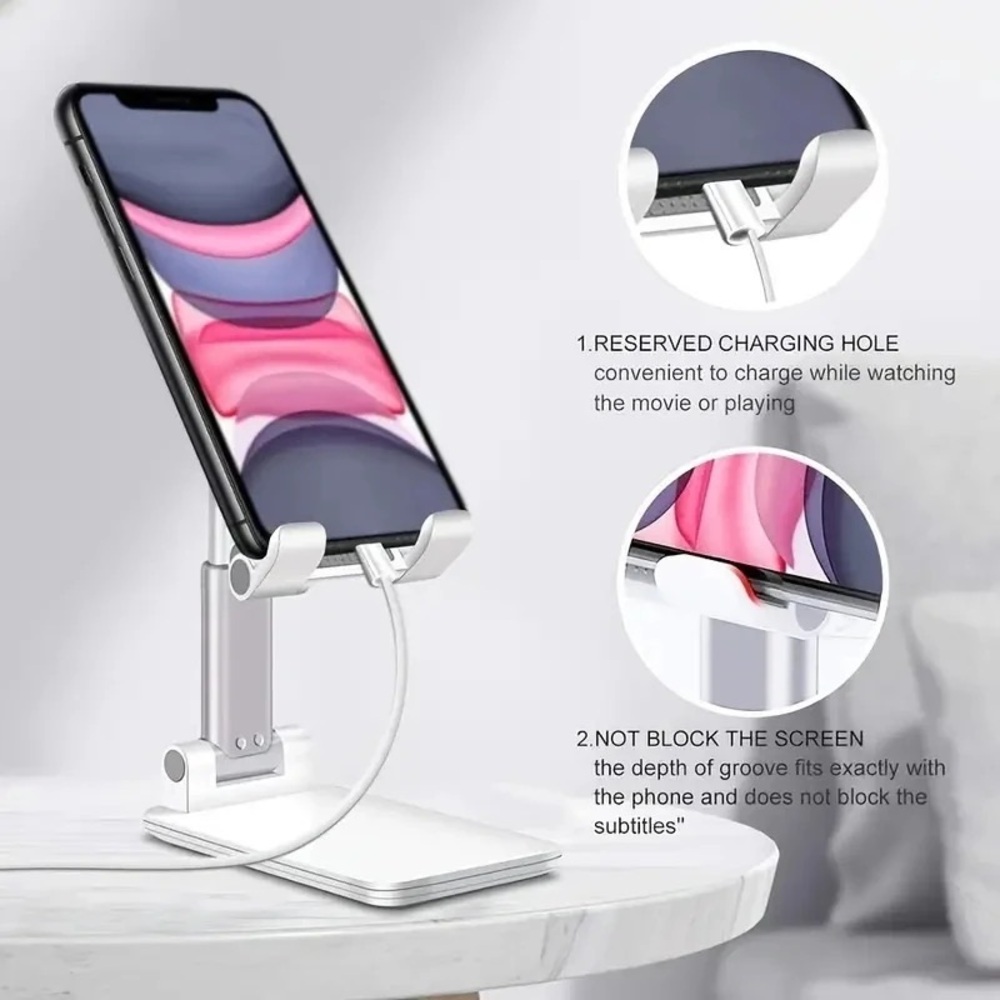 Phone Holder Stand iPhone iPad Adjustable Desktop Tablet Universal Table Stand